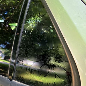 Sunflower Car Window Decals | Truck Vinyl Sticker | Flower Car Sticker | Summer, Fall Window Decorations | Custom Handmade Vinyl |