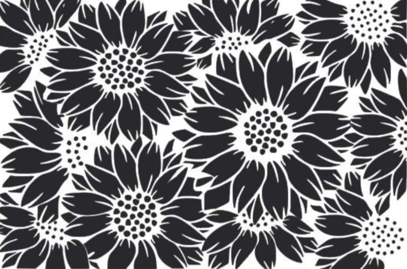 Sunflower Stickers Pattern Sunflower Car Decal: Handmade Vinyl Window Sticker - Etsy