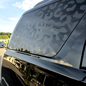 Cheetah Print Car Window Decals | Truck Vinyl Sticker | Animal Print Sticker | Summer, Fall Window Decorations | Custom Handmade Vinyl |