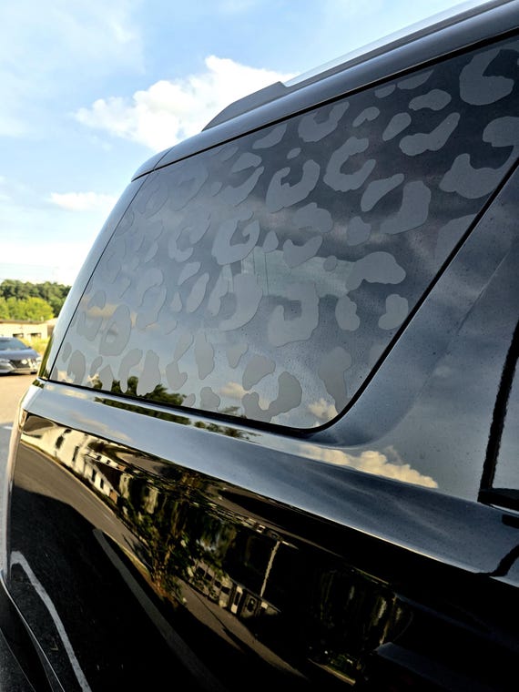 Cheetah Print Car Decal | Leopard Print Vinyl Truck Sticker | Animal Print Window Decal | Western Cowgirl Gift | Cute Car Accessory