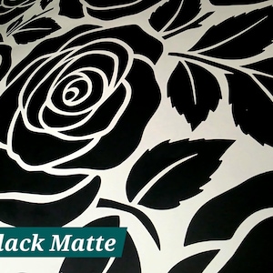 Calcomanía floral de vinilo hecha a mano para ventana de coche con diseño de rosa