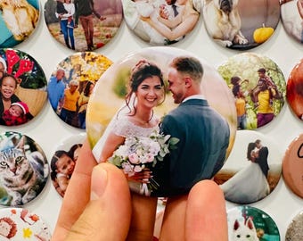 Custom Photo Magnets: Personalized Birthday, Wedding, Logo Gifts (Set of 9, 2.25 in)