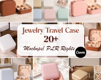 Jewelry Travel Case Mockups | Canva Templates, PNG Images (PLR Rights)
