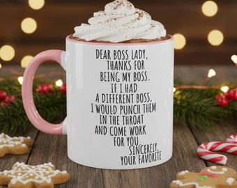 Funny Boss Lady Coffee Mug | Sarcastic Office Humor Gift