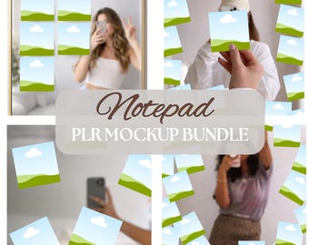 Notepad Mockup Bundle: Sticky Notes Styled Stock Photos (PLR Included)