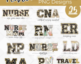 Nurse New Year PNG Bundle | Sublimation Designs (Digital Download)