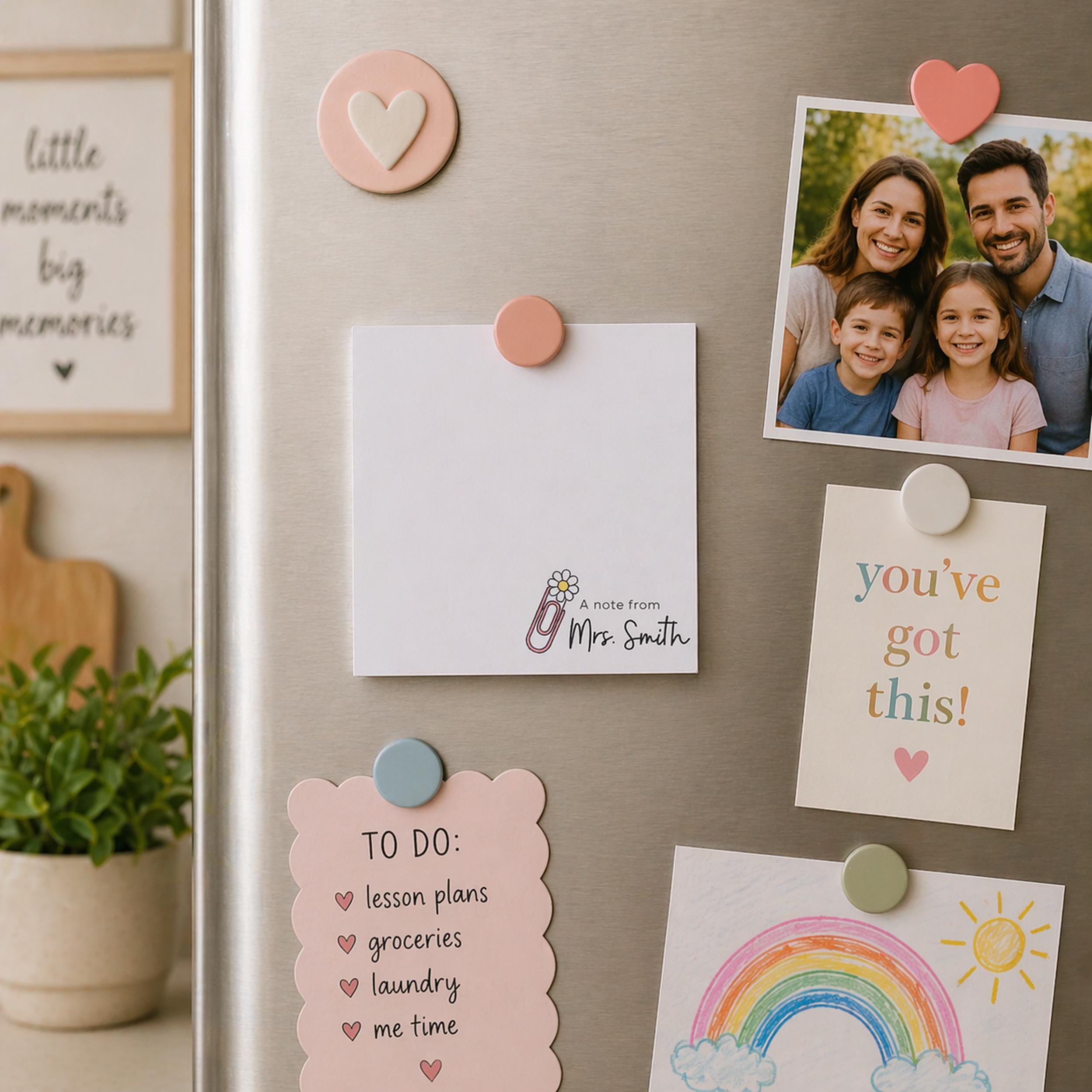Teacher Notepad Template | “A Note From” Personalized Sticky Notes ...