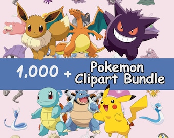 1000+ Monster Clipart Bundle | Cute Pocket Creatures PNG | Cartoon Character Graphics | Sublimation & Crafts | PLR