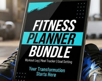 Ultimate Fitness Planner Bundle | Workout Log, Meal Tracker (Printable PDF)