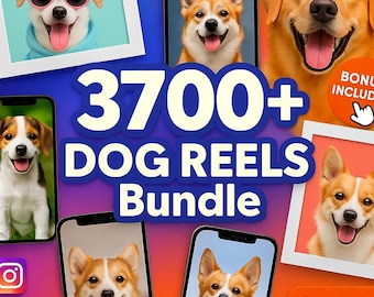 Viral Dog Reels Bundle: 3700+ Funny Pet Videos (Instant Download)
