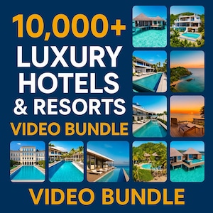 Luxury Escapes Galore: 10,000 Hotel & Resort Videos | MRR PLR Included | Travel Reels for Social Media | Instant Access