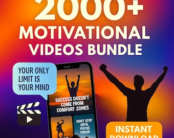 2000+ Motivational Video Bundle | Social Media Content (Instant Download)