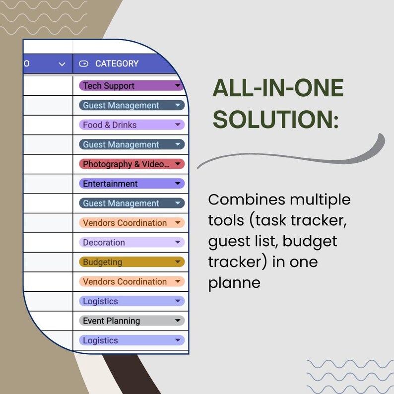 Event Planner Checklist & Budget Template (google Sheets, Digital ...