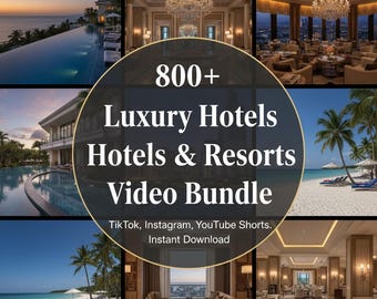 Luxury Hotels & Resorts Video Bundle | Social Media Reels (Digital Download)