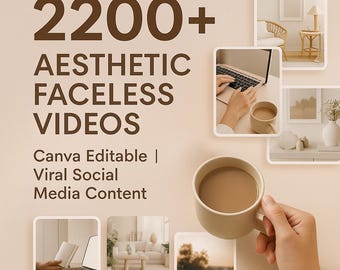 Bobines vidéo sans visage | Plus de 2 200 modèles Canva (téléchargement numérique