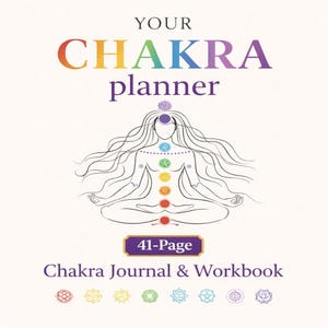 チャクラジャーナル＆ワークブック｜スピリチュアルセルフケア、クリスタルヒーリング（A4 PDF + Canvaテンプレート）