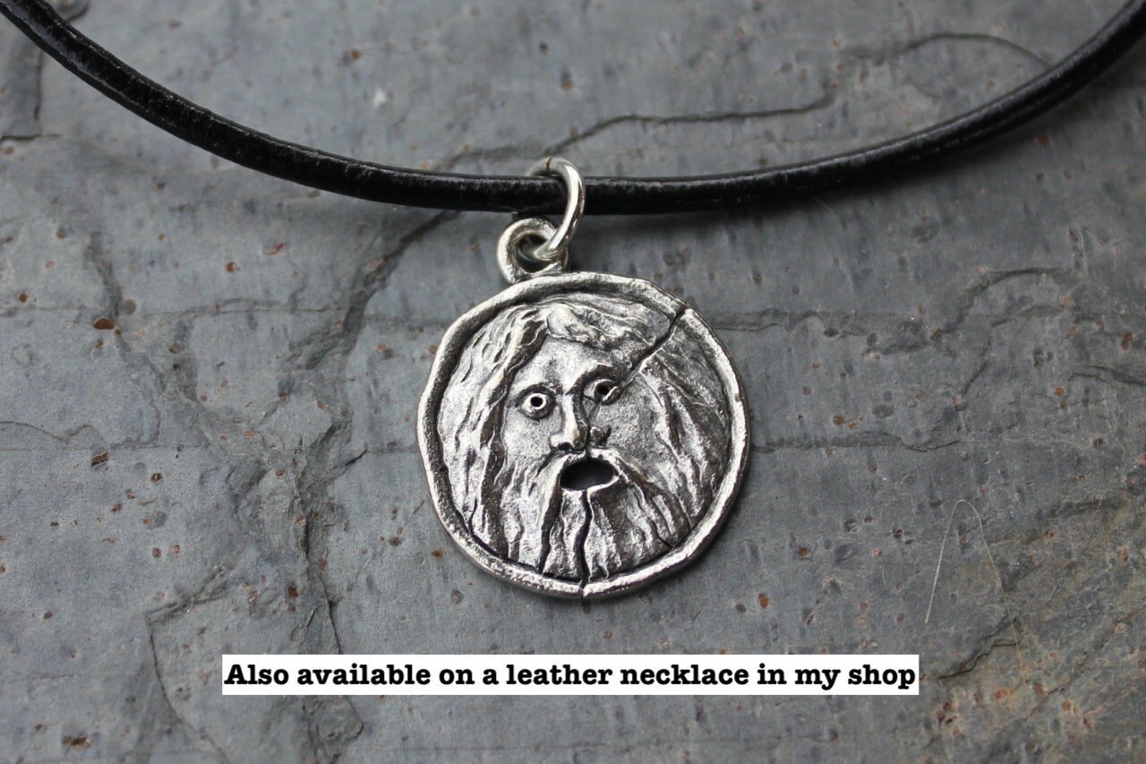 Gold Bocca Della Veritas Necklace- Ancient Roman Mouth of Truth