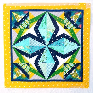 Rockstar Bundle #228, 4 Größen: 9 inch 12 inch 18 inch 24 inch, Mix and Match 6 Block Designs, Modern Star Papierschmuck Quilt Anleitung PDF