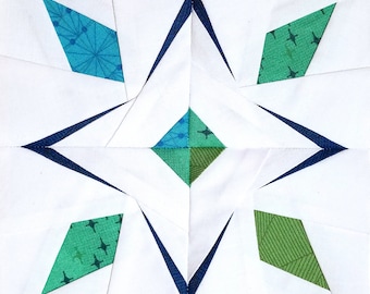 Starfruit #219 Paper Pieced Quilt Pattern PDF - 3 sizes