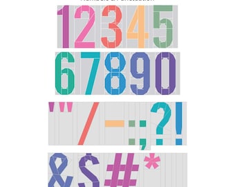 6 inch Mein erstes Alphabet: Zahlen & Satzzeichen #213, Modernes Alphabet Quilt Pattern, Paper Piecing Quilt Muster PD-use w/My First Alphabet