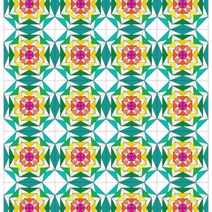 70's Geese Bundle 203, 4 sizes: 6 inch 9 inch 12 inch 18 inch Star Paper Piecing Quilt Pattern PDF, Modern Scrap Friendly Quilt Pattern image 7