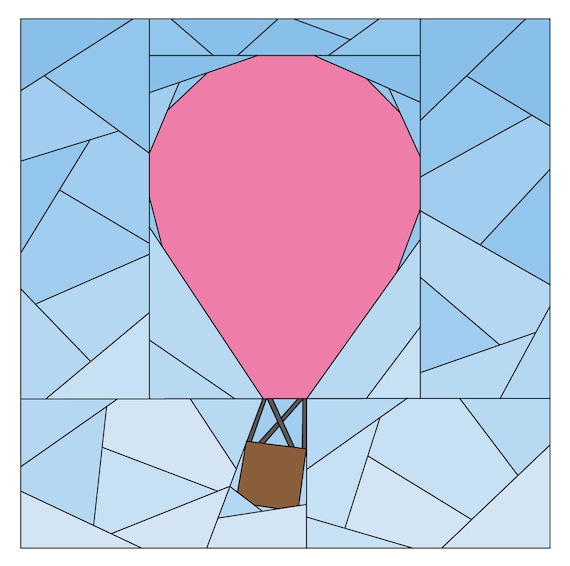 Rise Above Geometric #252, 12 Inch Hot Air Balloon Pattern Rise Above Geometric #252, 12 Inch Hot Air Balloon Pattern