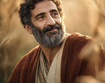 Arte cristiano imprimible de Booz / Rut 2:12 / Descarga digital de versículos bíblicos
