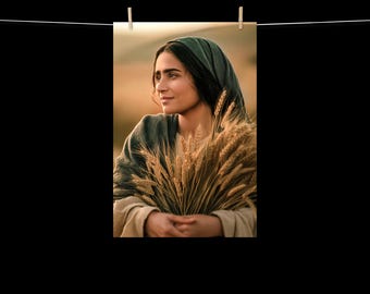 Póster con versículo bíblico de Rut / Rut 3:11 / Arte mural bíblico cristiano