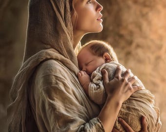 Arte mural cristiano de Ana Ana / 1 Samuel 1:27 / Descarga digital de versículos bíblicos