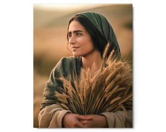 Cuadro decorativo de metal HD de Rut / Rut 3:11 / Lámina artística cristiana de aluminio