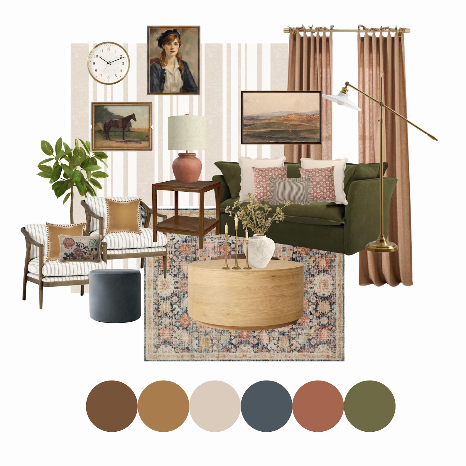 Nellie Living Room Design Package | Pre-made Interior Design Mood Board ...