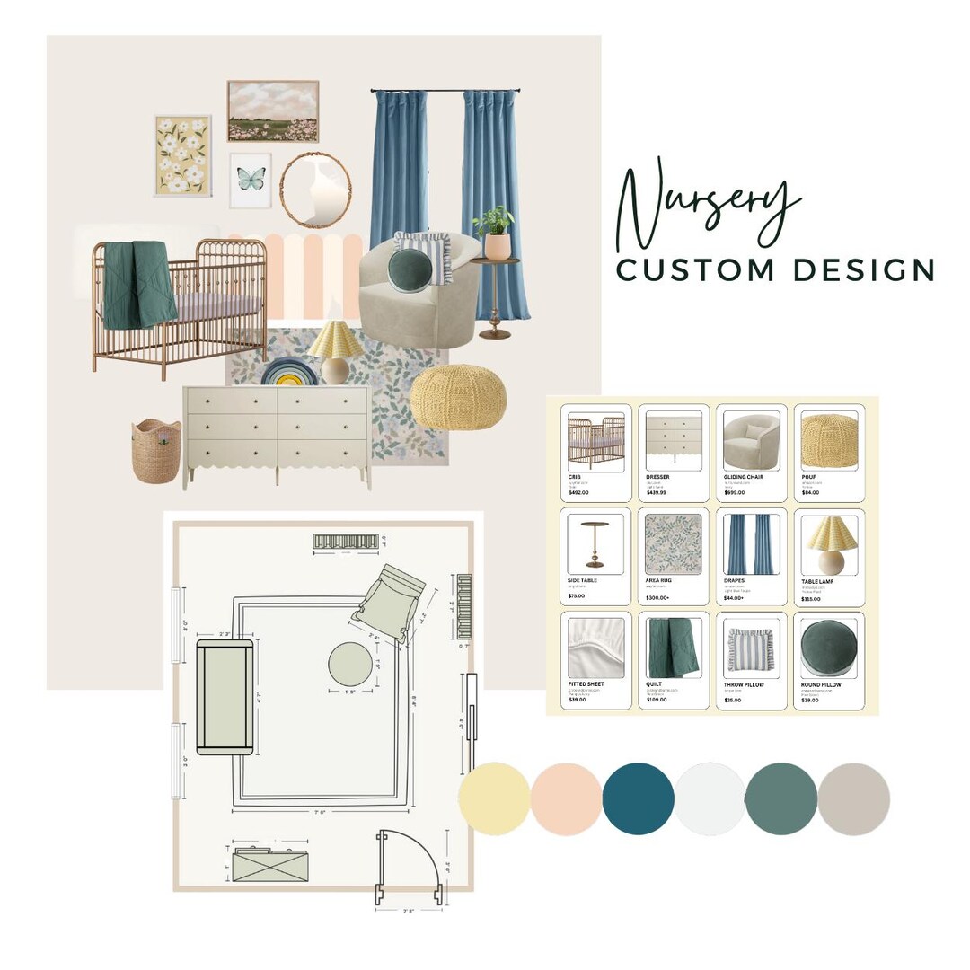 Custom Baby Nursery Design Package | E-design | Interior Design Service ...