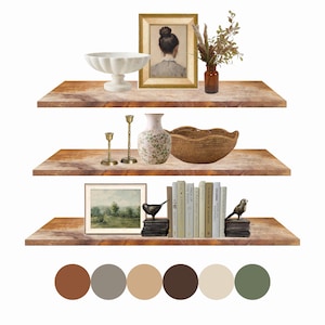 Paquete de diseño de estantería Charlotte / Tablero de ideas de diseño de interiores prediseñado / Lista de compras de estanterías / Descarga instantánea de diseño electrónico