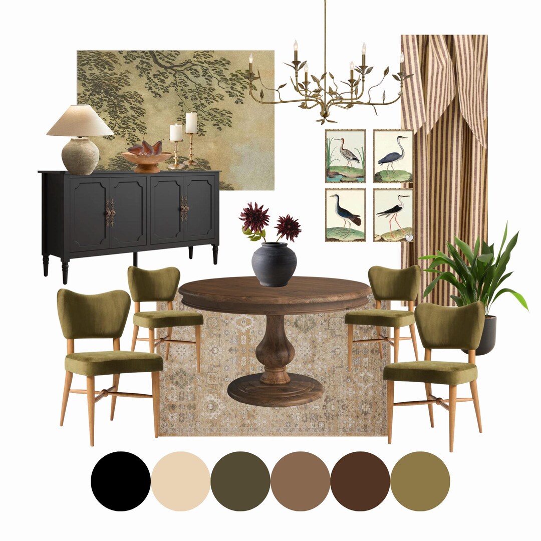 Felicity Dining Room Design Package | Pre-made Interior Design Mood ...