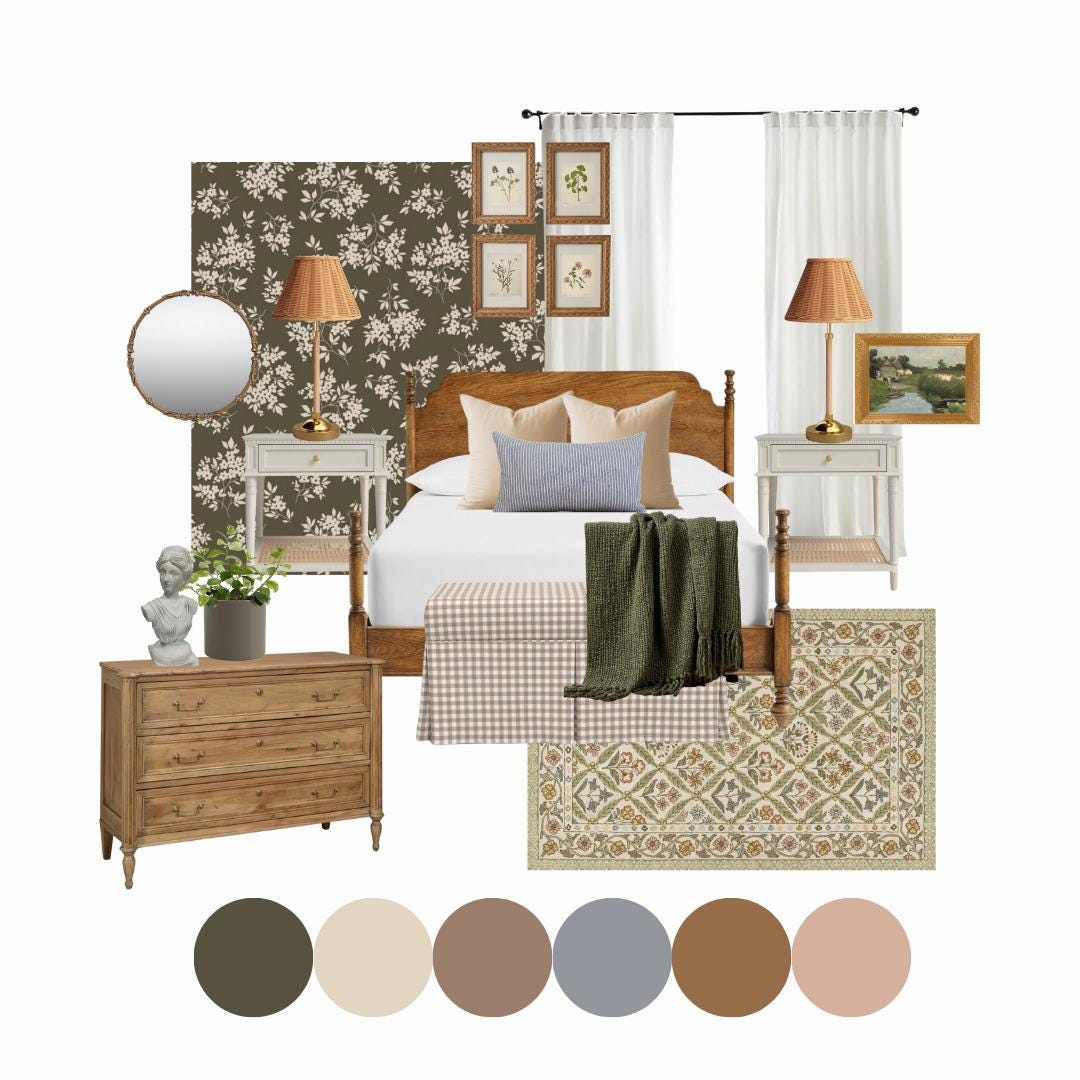 Gladys Bedroom Design Package | Pre-made Interior Design Mood Board ...