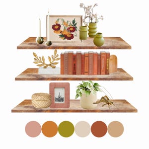 Paquete de diseño de estantería Flossie / Tablero de ideas de diseño de interiores prediseñado / Lista de compras de estanterías / Descarga instantánea de diseño electrónico