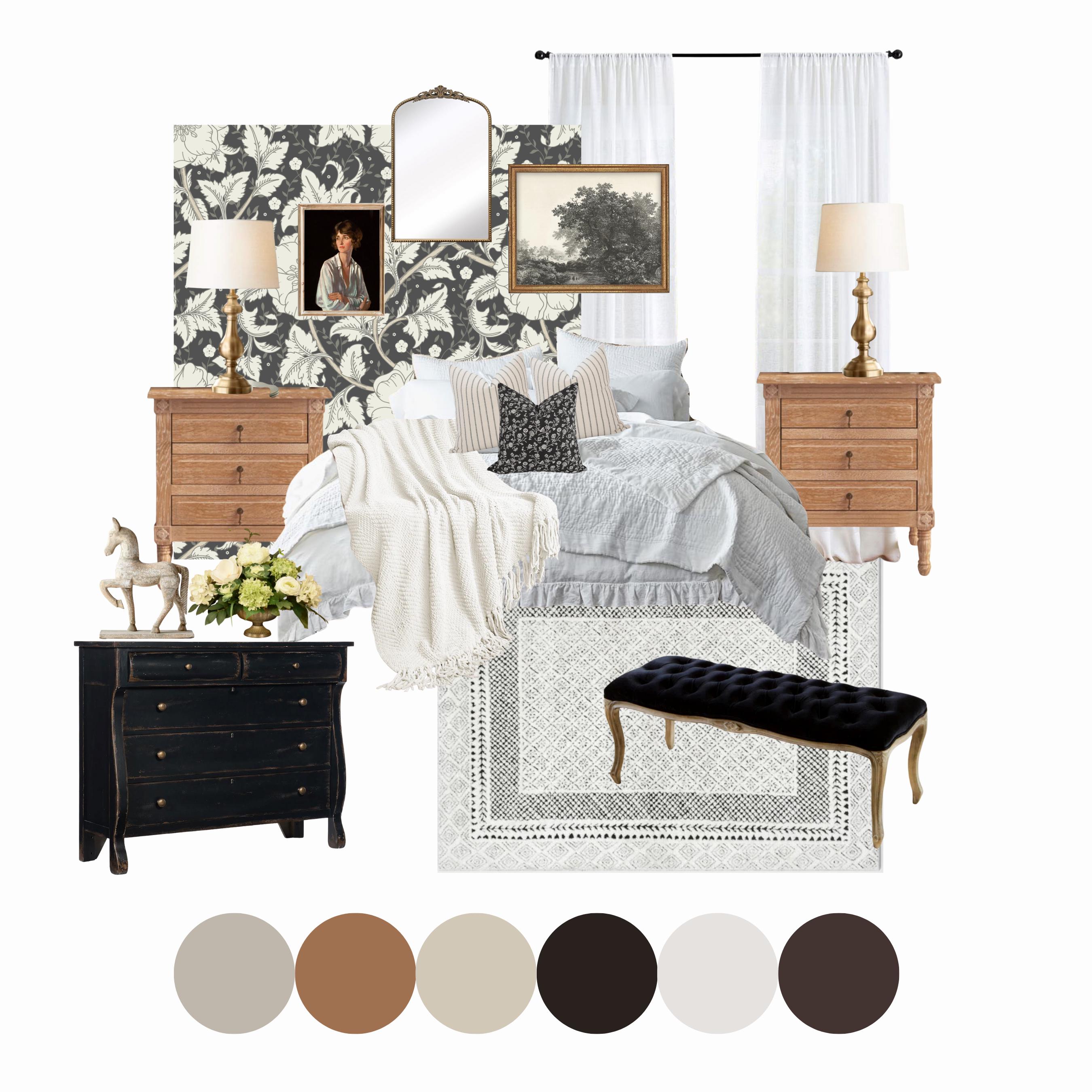 Neutral bedroom mood board - Etsy México, image size:2700x2700
