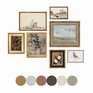 Paquete de diseño de pared de galería Emily / Tablero de estado de ánimo de diseño de interiores prediseñado / Lista de compras de pared de galería / Descarga instantánea de diseño electrónico