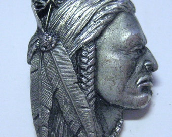 Silver Plate over Pewter "Sioux" Battersea Button from 2000