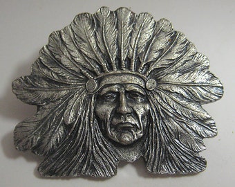 Silver Plate over Pewter "Sitting Bull" Battersea Button from 2000