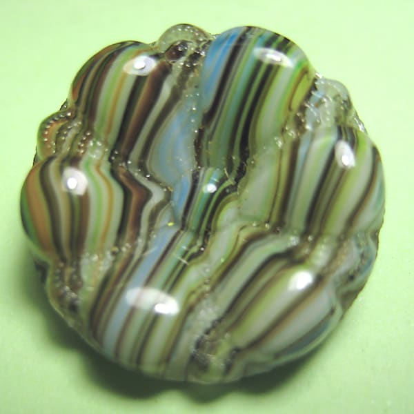 Intermixed Vintage Glass Button NBS Small 11/16" #1