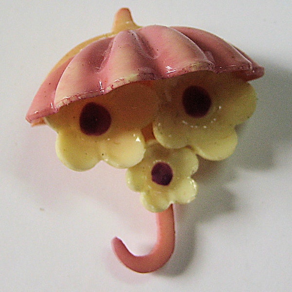 Marion Weeber Celluloid Umbrella Button #2