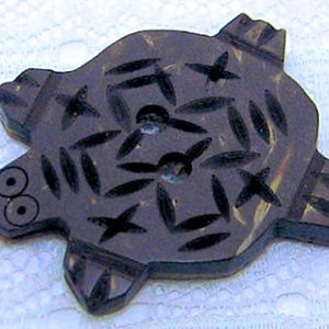 Coconut Shell Realistic Turtle Button