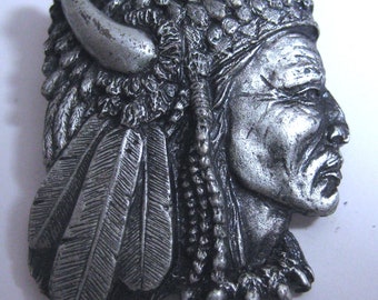 Silver Plate over Pewter "Crow Warrior" Battersea Button from 2000