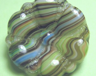 Intermixed Vintage Glass Button NBS Small 11/16" #2