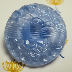 Vintage Light Blue Moonglow 11/16&quot; Fancy Molded Top