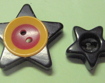 2 - Vintage Star Buttons