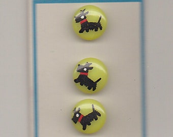 BGE Originales Card of Plastic Scottie Dog Buttons