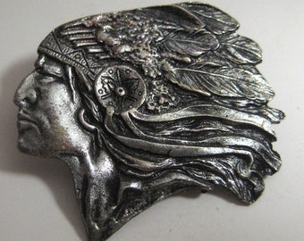 Silver Plate over Pewter "Crazy Horse" Battersea Button from 2000