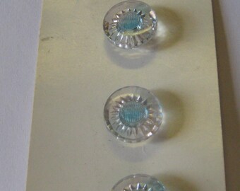 1/2 Glass Buttons on Orig, Schwanda Card